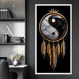 Golden Balance Dreamcatcher Marble - NicheCanvas