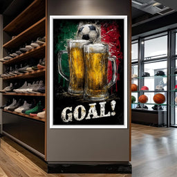 Italian Football Beer Goal - NicheCanvas