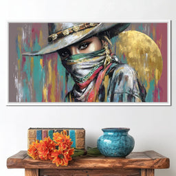 Golden Moon Desert Bandit Muse - NicheCanvas