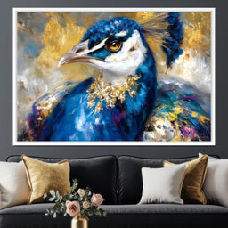 Regal Peacock Gold Radiance - NicheCanvas