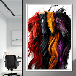 Equestrian Quartet Harmony - NicheCanvas