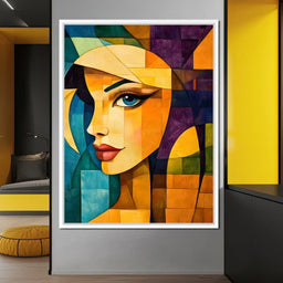Geometric Elegance Portrait - NicheCanvas