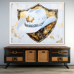 Golden Maple Leaf Western Hat - NicheCanvas