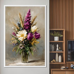 Spring Bouquet on Beige Background - NicheCanvas