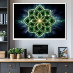 Celestial Emerald Knot Bloom - NicheCanvas