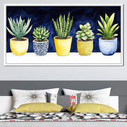 Succulent Symphony in Pots - NicheCanvas