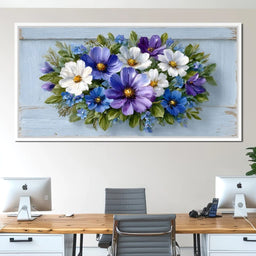 Lavender Meadow Flower Cascade - NicheCanvas