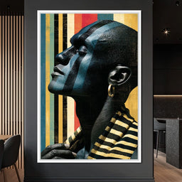 Pan Africa Colours Silhouette - NicheCanvas