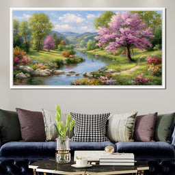 Springtime River Garden Melody - NicheCanvas