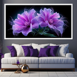Fluffy Alien Flowers - Tooples Art - NicheCanvas
