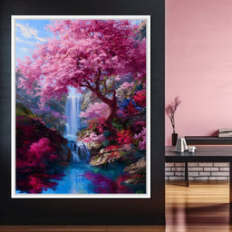 Cherry Cascade Dream Valley - NicheCanvas