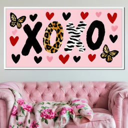 Wild Love XOXO Hearts Safari Style - NicheCanvas
