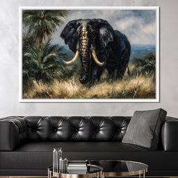 Majestic Elephant Safari Gold - NicheCanvas