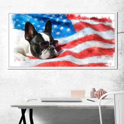 Patriotic Pooch Dreaming Freedom - NicheCanvas