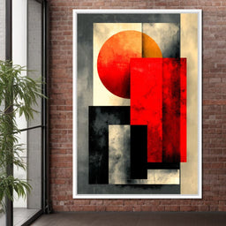 Geometric Dawn Fusion - NicheCanvas