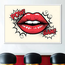 Vivid Lips Pop Explosion - NicheCanvas