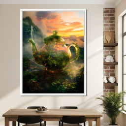 Emerald Teapot Rainforest Dream - NicheCanvas