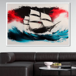 Ship of the Tempest Waves - NicheCanvas