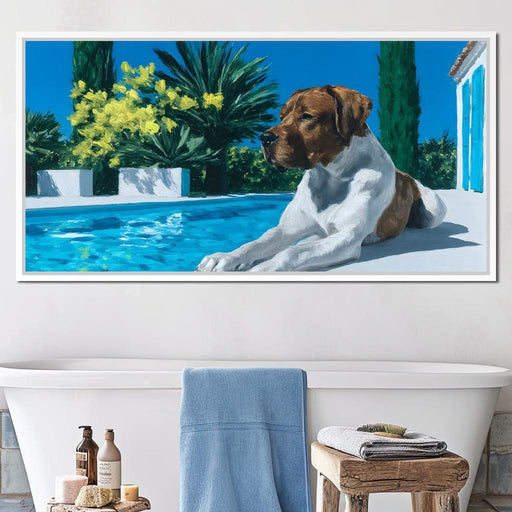 Tranquil Canine Reflection Canvas Print
