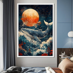 Oceanic Moonlit Majesty - NicheCanvas