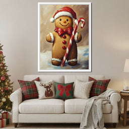 Gingerbread Joy Holiday Cheer - NicheCanvas