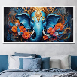 Elephant's Floral Harmony - NicheCanvas