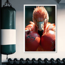 Flamingo Pugilist - NicheCanvas