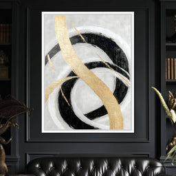 Golden Elegance Spirals - NicheCanvas