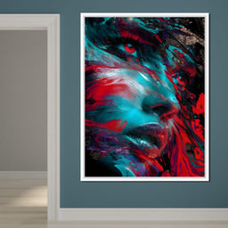 Luminous Inferno Portrait Vision - NicheCanvas