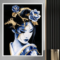 Golden Kintsugi Porcelain Spirit - NicheCanvas