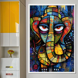 Prismatic Ganesha Portrait - NicheCanvas