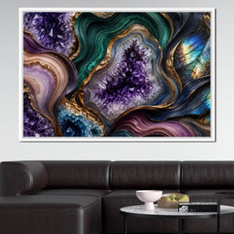 Gemstone Rivers Beneath The Moon - TooplesArt - NicheCanvas