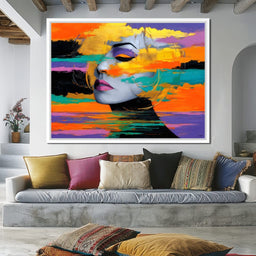 Chromatic Calm Portrait Drift - NicheCanvas