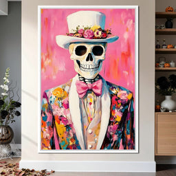 Dapper Skeleton Floral Jubilee - NicheCanvas