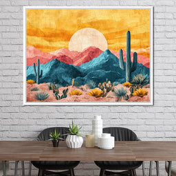 Desert Sunrise Majesty Landscape - NicheCanvas