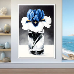 Petals of Indigo Essence - NicheCanvas