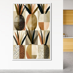 Geometric Tropical Pineapples Study - NicheCanvas