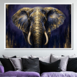 Regal Gold Elephant Majesty - NicheCanvas