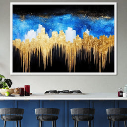 Golden Cityscape Skyline Elegance - NicheCanvas