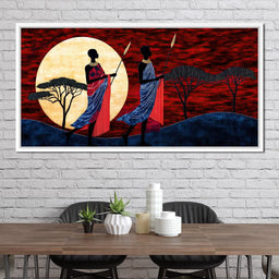 Moonlit Maasai Journey - TooplesArt - NicheCanvas