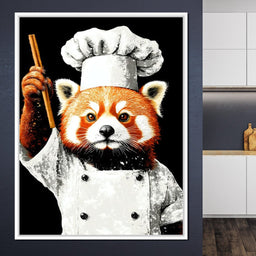 Red Panda Culinary Maestro - NicheCanvas