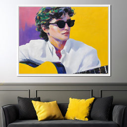 Vibrant Guitarist Sunlit Groove - NicheCanvas