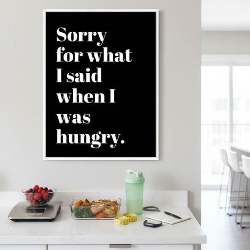 Apology Before Snacks Take Over Canvas Print