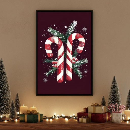 Candy Cane Christmas Treat Canvas Print