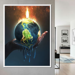 Holding the Earth - NicheCanvas