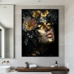 Golden Reverie Floral Visage
