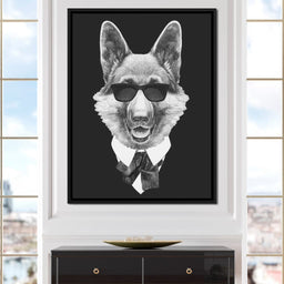 Dressed Up German Shepherd - NicheCanvas