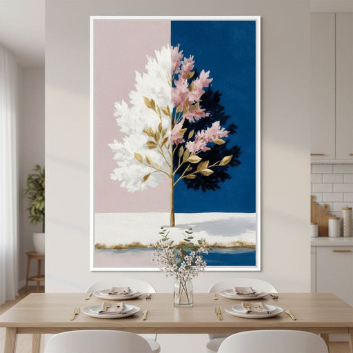 Dual Seasons Golden Blossom Canvas Print