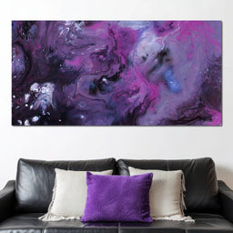 Abstract Purple & Black Canvas - NicheCanvas