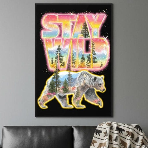 Wild Bear Forest Stay Wild Canvas Print